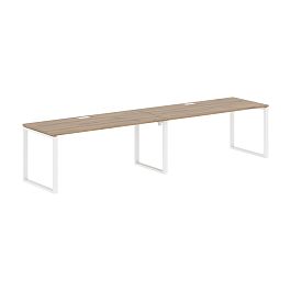 Стол 2-х местный EQWST 3580 Дуб Денвер светлый/Белый 3526х800х750 EDIS - Фото предпросмотра