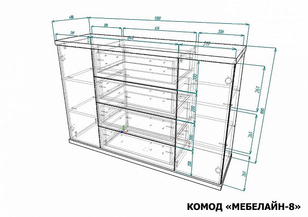 Комод Мебелайн-8 - Вид 2