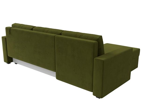 Угловой диван Траумберг Лайт левый (полностью микровельвет зеленый) - Вид 6
