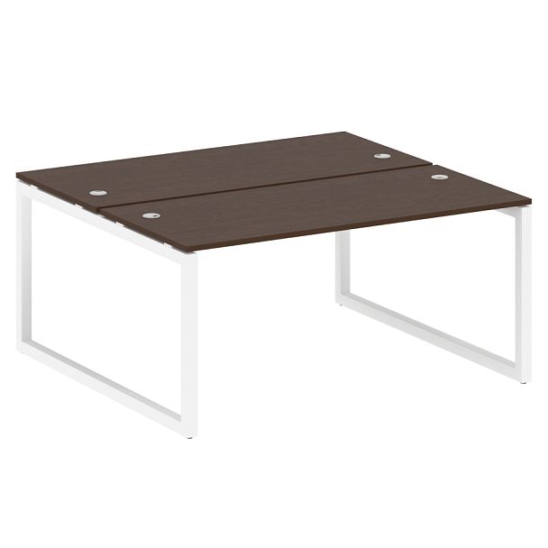 Metal System Quattro Р. ст. на О-образном м/к 50БО.РАС-СП-2.4 Венге/Белый металл 1600*1475*750 - Вид 1