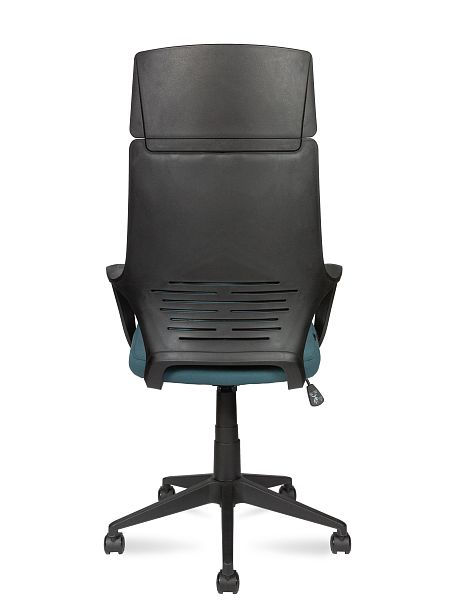 Кресло офисное / IQ / (black plastic blue) черный пластик / голубая ткань - Вид 5
