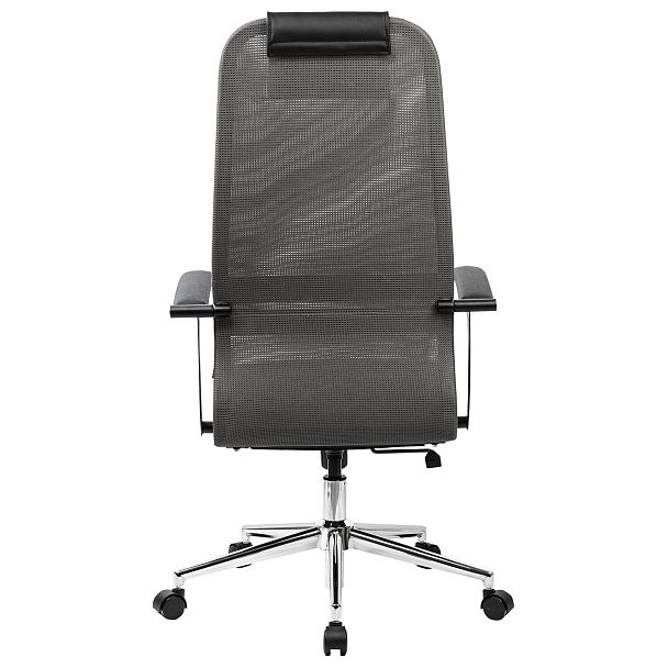 Кресло офисное BRABIX PREMIUM "Ultimate EX-801" хром, плотная двойная сетка Х2, черное/серое, 532918 - Вид 6