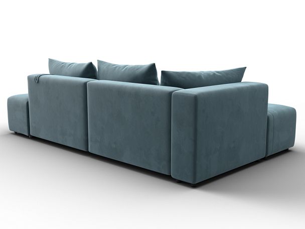 Диван угловой Лига-103 НПБ угол левый Велюр бирюзовый - Вид 5