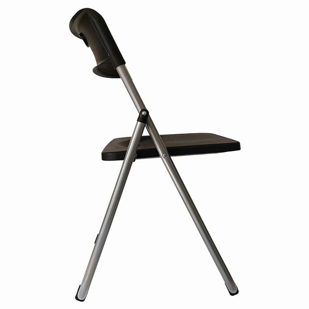 Стулья складные BRABIX "Golf Lite CF-017", КОМПЛЕКТ 4шт., серебристый каркас, пластик, чёрный, 533034 - Вид 5