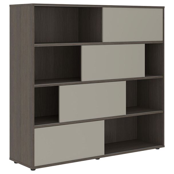 Шкаф с дверьми купе VMCS 1615 Аметист/Дуб Сильвер 1600х450х1517 VELION - Вид 1