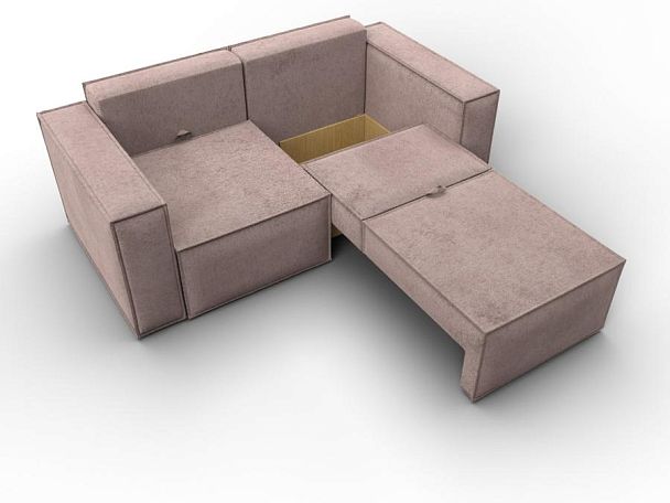 Диван прямой Куба мини Велюр бежевый - Вид 7