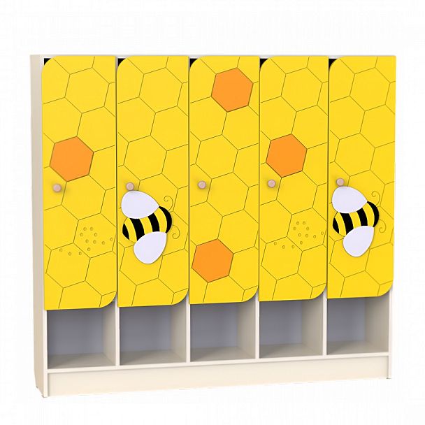 Шкаф 5-ти секционный с нишей под обувь Пчёлка  ШФН-018 - Вид 1