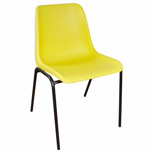 Стул Vicenza (4 ножки) Каркас черный, желтый, стопируемый - Вид 1