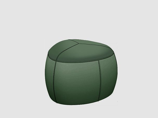 Пуф СТОУН СТ-70 65х65х45h Oregon 01 (кожзам) зеленый "Пуфы и банкетки"  ТК-002920003507 зеленый - Вид 1