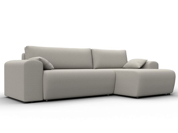 Диван угловой Лига-099 угол универсальный Рогожка бежевый - Вид 1