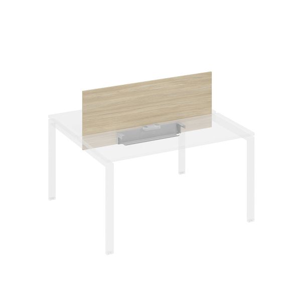 Экран настольный фронтальный для стола 140 с двумя кабель-каналами A4 А4 Б 847 БП дуб скандинавский / металлокаркас антрацит - Вид 1