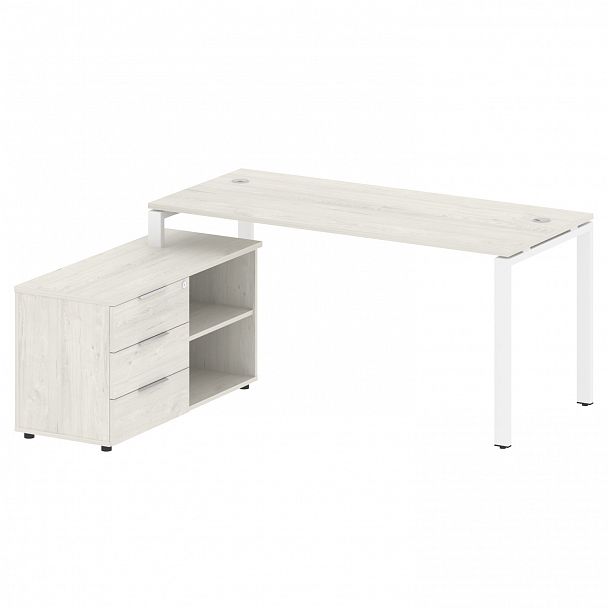 Рабочая станция "Metal System" БП.РС-СТС-2.4 дуб наварра/белый - Вид 2
