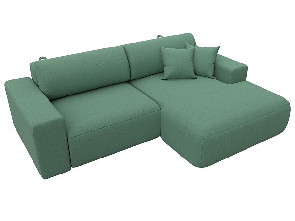 Диван угловой Лига-036 НПБ Классик правый угол Рогожка зеленый - Вид 5