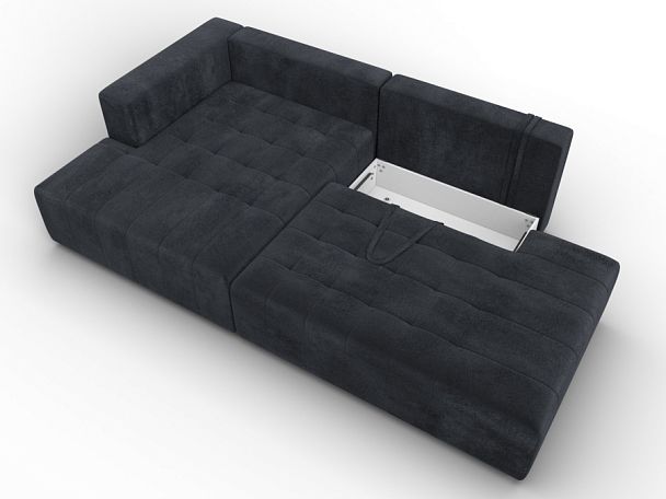 Диван угловой Лига-103 НПБ угол левый Велюр серый - Вид 7