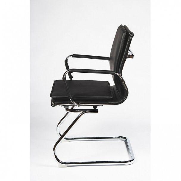 Кресло Харман CF / (black) хром / черная экокожа - Вид 4