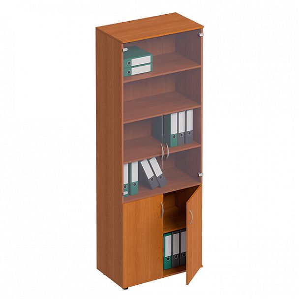 Шкаф для документов со стеклом "Формула" ФР 379 ольха европейская - Вид 1