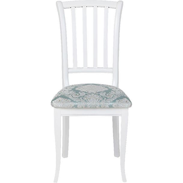 Комплект деревянных стульев с мягким сиденьем Бэль Белая эмаль/Бирюзовый жаккард, 3 шт. - Вид 2