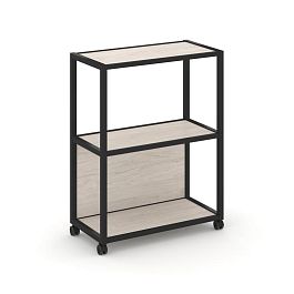 Shelf Mobile Стеллаж 3 уровня 1 секция VR.LT-STK-302.06 Денвер Светлый/Металл Черный 600*400*1046 - Фото предпросмотра