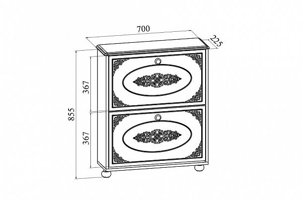 Тумба для обуви Ассоль АС-45 - Вид 3
