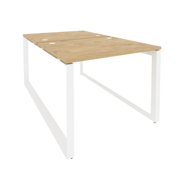 Onix Рабочая станция на О-образном м/к O.MO-D.RS-2.1.8 Тиквуд светлый/Белый металл 980*1635*750 - Вид 1