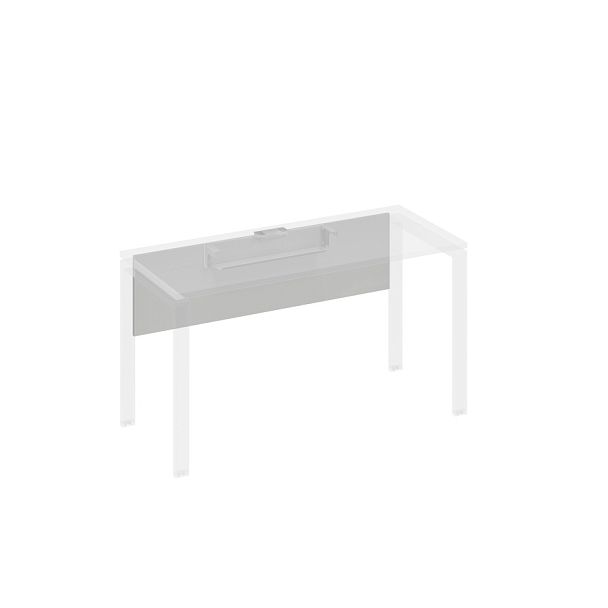 Экран стола 140 с кабель-каналом A4 А4 Б 842 БП серый / металлокаркас серый - Вид 1