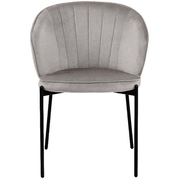 Стул кухонный Миэль светло-серый велюр/черный - Вид 2