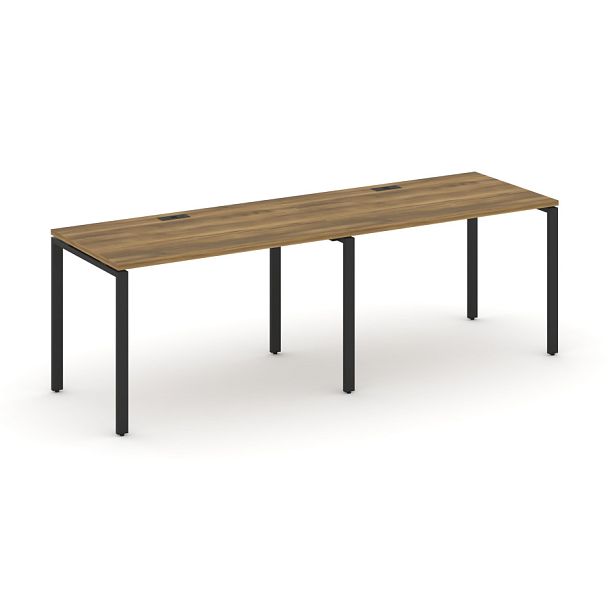 Concept Рабочая станция 2 места CN.ORS-002 Сандал Янтарный/Металл Черный 2360*720*750 - Вид 1