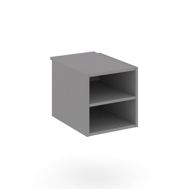 Стайл Проджект Подвесная тумба с двумя открытыми нишами SN.TP-013 Серый Пепел 343*591*352 - Вид 1