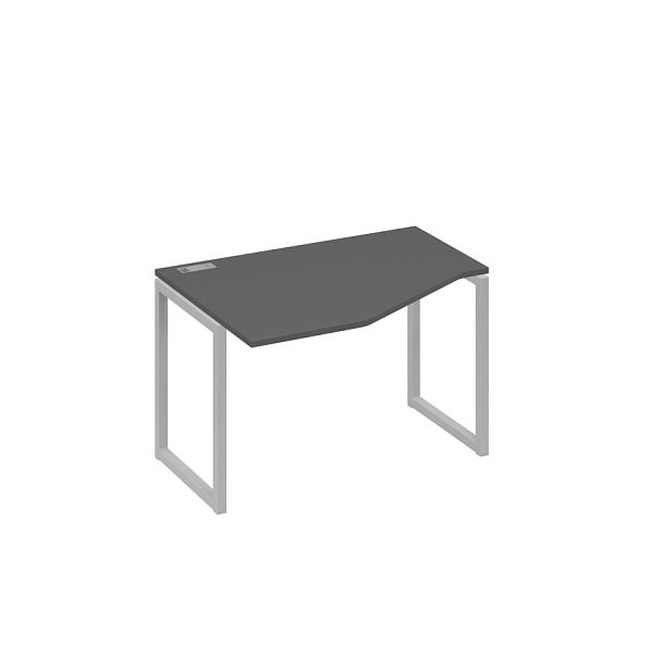 Стол эргономичный левый "Техно" на металлокаркасе QUATTRO A4 А4 Б4 051 БП антрацит премиум / металлокаркас серый - Вид 1