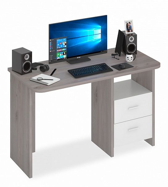 Стол письменный Домино Lite СКЛ-Прям120Р Белый/Нельсон - Вид 1