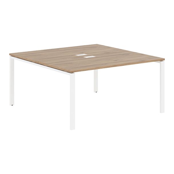 Стол 2-х местный EUWST 1516 Дуб Денвер светлый/Белый 1560х1606х750 EDIS - Вид 1