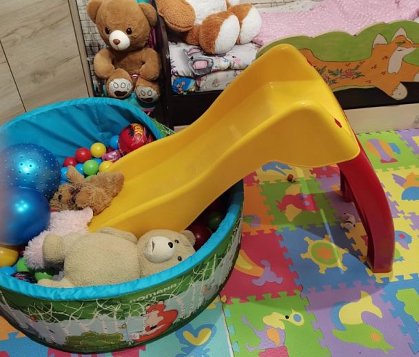 Игровая горка Sheffilton KIDS Дельфин 307 желтый/красный - Вид 6