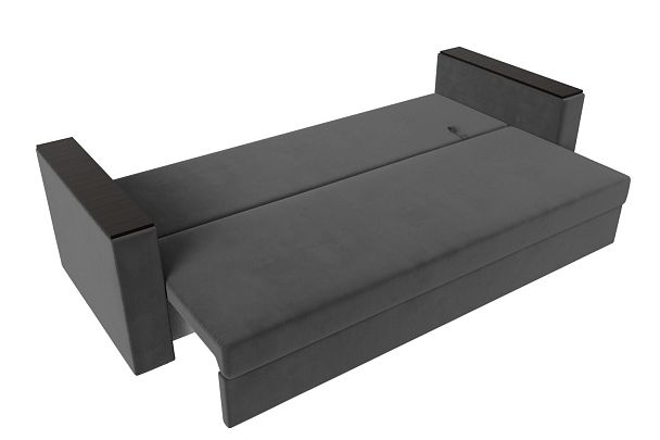 Диван прямой Атланта Лайт без стола (полностью велюр серый) - Вид 8