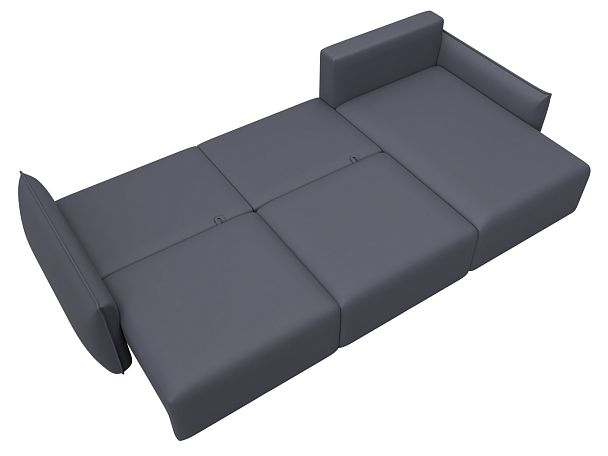 Диван угловой Лига-051 НПБ Лонг угол универсальный Экокожа серый - Вид 9