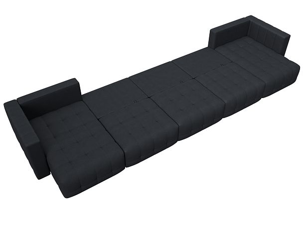 Диван П-образный Лига-052 НПБ МегаЛонг Замша серый - Вид 10