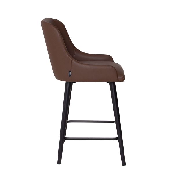 Стул Mint полубарный, кожзам Domus Sienna, бук RAL 9005 - Вид 7