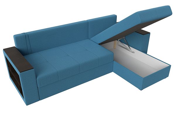 Диван угловой Дубай Лайт правый угол Рогожка голубой - Вид 9