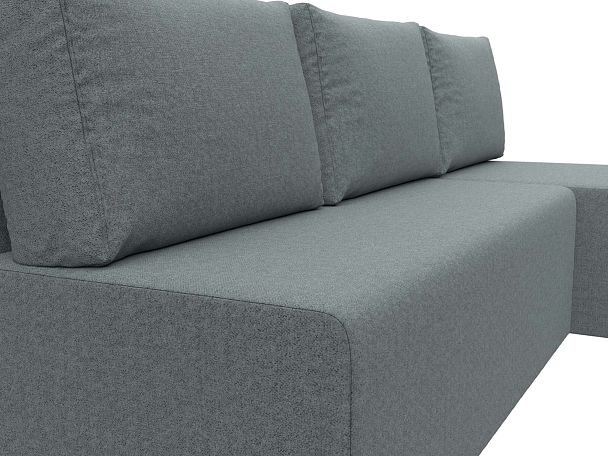 Диван угловой Поло правый угол Рогожка серый - Вид 4