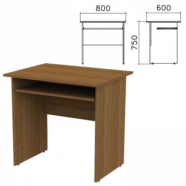 Стол компьютерный "Канц", 800х600х750 мм, цвет орех пирамидальный, СК25.9 - Вид 2
