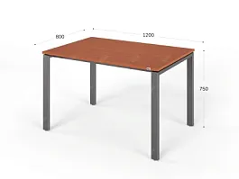 UNITY РМС8-12 ОРЕХ ИТАЛЬЯНСКИЙ Стол на металлокаркасе прямой 1200х800х750 - Фото предпросмотра