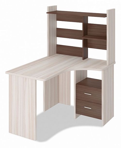 Стол компьютерный Домино Лайт СКЛ-Угл120+НКЛ-100 Карамель/Шамони правый - Вид 1