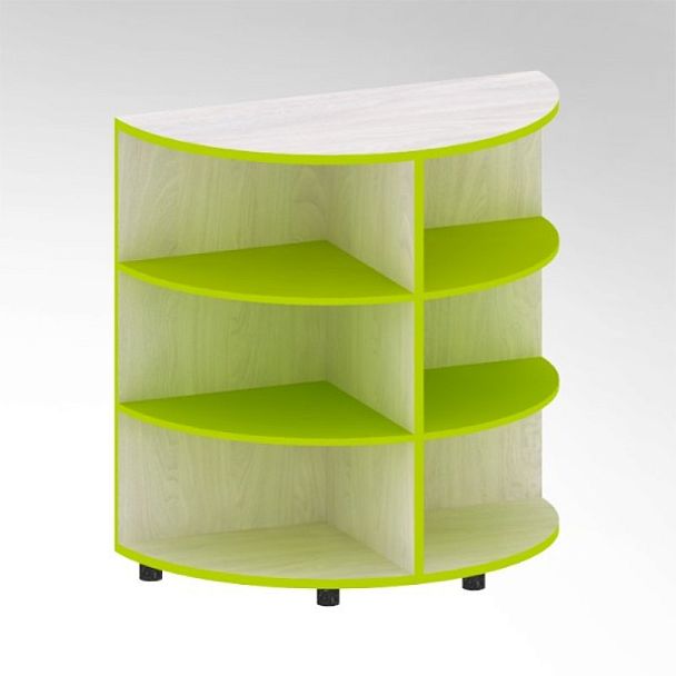 Стеллаж полукруглый (Цветные полки) - Вид 2