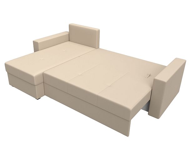 Диван угловой Верона Лайт угол левый (полностью экокожа бежевая) - Вид 8