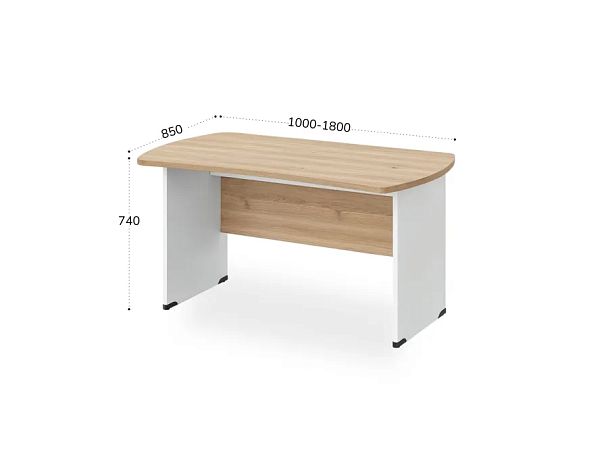 БЕРЛИН / BERLIN Стол симметричный 1200х850х740 Акация/Белый - Вид 2