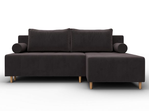 Диван угловой Лига-102 угол универсальный Велюр коричневый - Вид 2