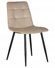 Стул обеденный DOBRIN CHILLY (Бежевый Holland 07, основание черный) - Фото предпросмотра