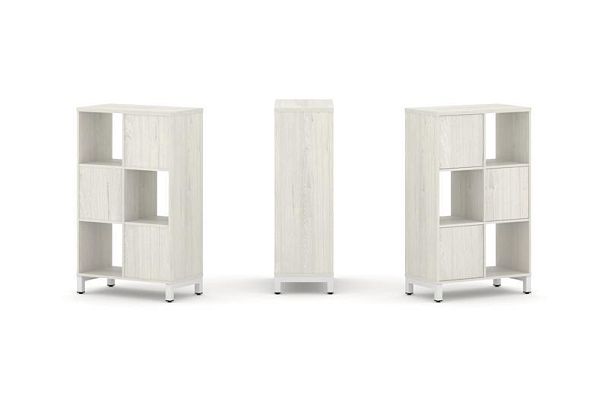 Стайл Проджект Набор стеллажа 1 сторон., 3 яр. SN.NS-321 Дуб Наварра/Металл Белый 754*400*1248 - Вид 1