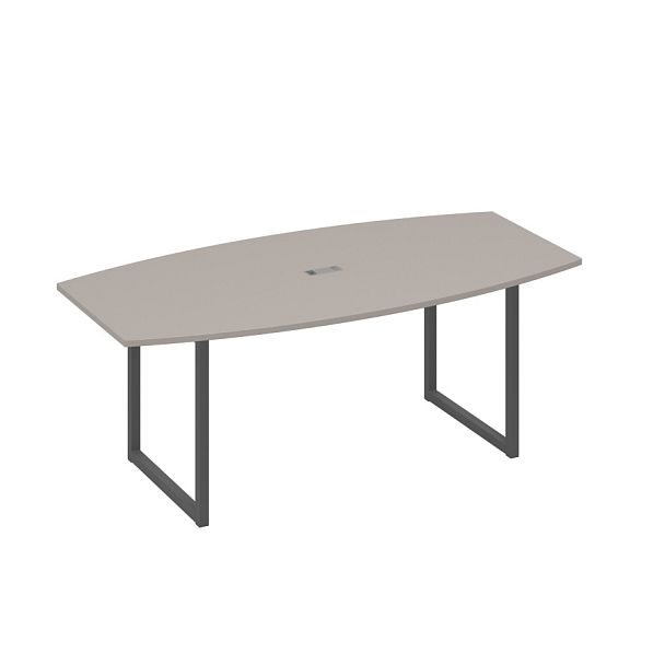 Стол переговорный 200 с металлокаркасом QUATTRO A4 А4 Б4 113 БП мокко премиум / металлокаркас антрацит - Вид 1
