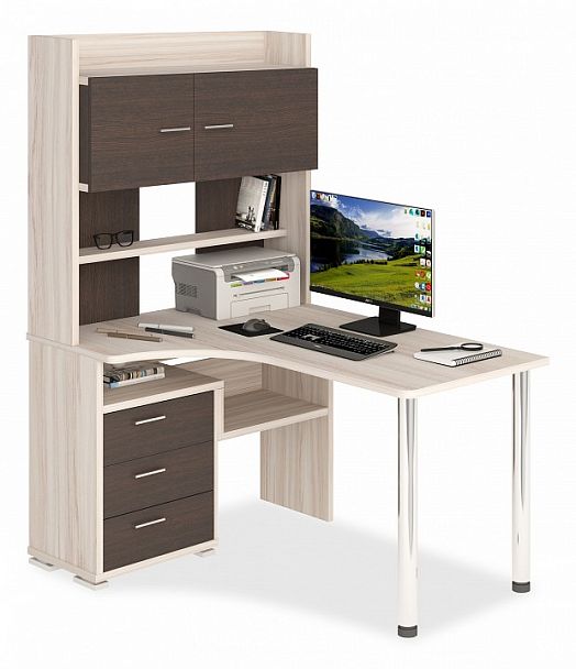 Стол компьютерный Домино СР-133 Венге/Карамель левый - Вид 1