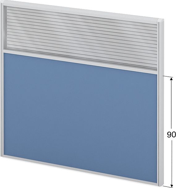 Модуль комбинированный "Мобильные офисные перегородки «Логика»"  ПК-ЛГ-МДК138х150/90Ж/Д-В1-305 серый - Вид 1